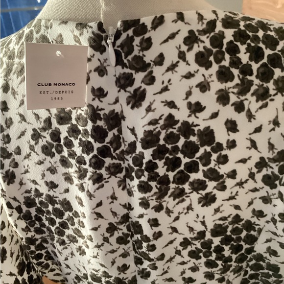 074 CLUB MONACO Pernille Cold Shoulder Floral Dress 10 new - Picture 8 of 12